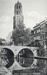 1643 Gezicht op de Oudegracht Tolsteegzijde te Utrecht met op de voorgrond de Gaardbrug; op de achtergrond de Domtoren.
